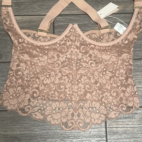 NWT We Are HAH Free People Bustier Corset Top Size Large Busta Move Copper Rose - Picture 5 of 16